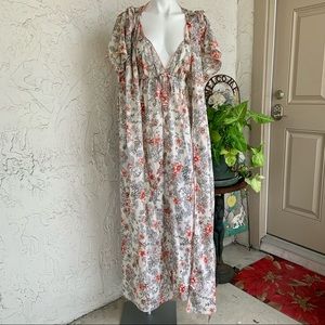 VTG PeignoirODETTE BARSA Mid-Century Floral Set